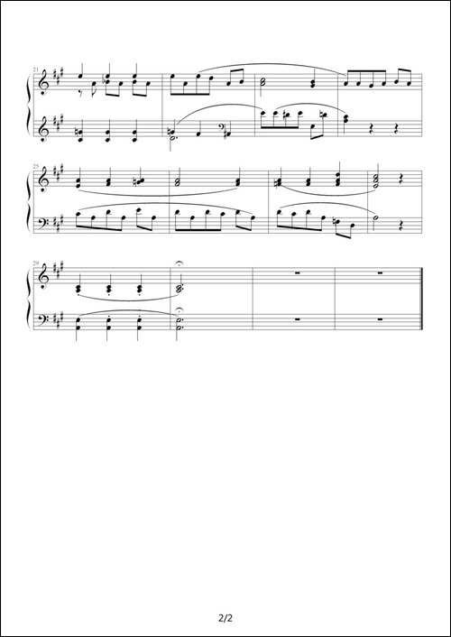 圣母颂-Ave Maria-布格缪勒作曲版-钢琴谱