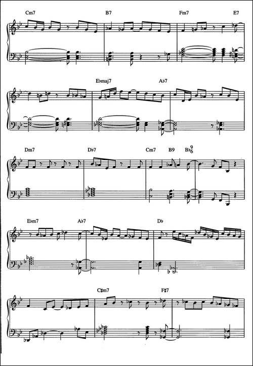 One Note Samba-samba de uma nota so-爵士钢琴酒吧独奏钢琴谱-钢琴谱