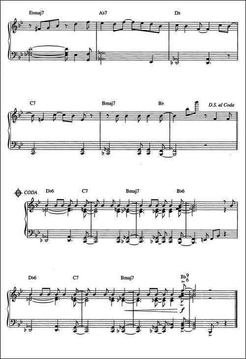 One Note Samba-samba de uma nota so-爵士钢琴酒吧独奏钢琴谱-钢琴谱
