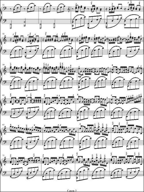 卡农 — George Winston版-附指法-钢琴谱
