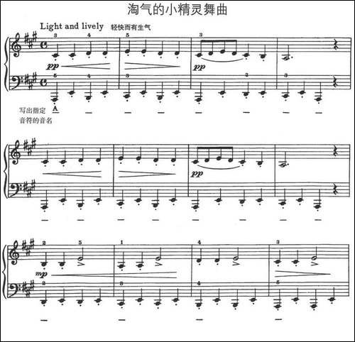 淘气的小精灵舞曲-钢琴谱