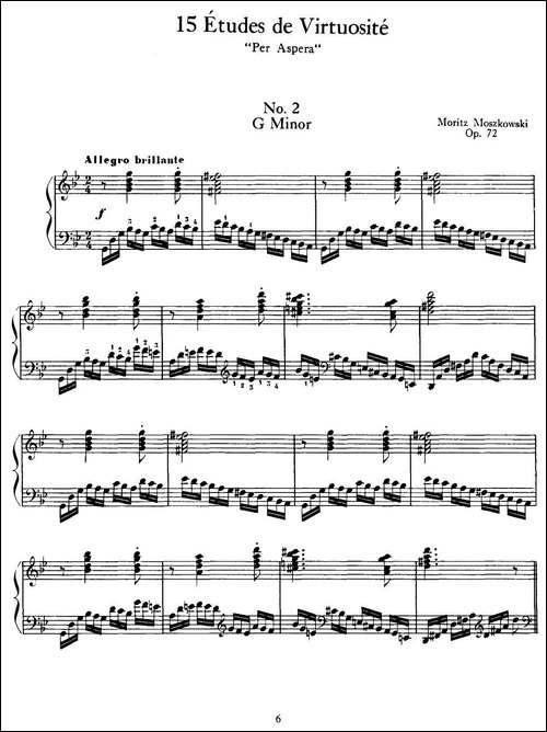 15 Etudes de Virtuosité, Op.72 No.2-十五首钢琴练习曲之二-钢琴谱