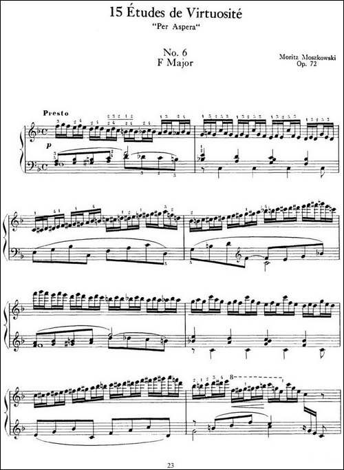 15 Etudes de Virtuosité Op.72 No.6-十五首钢琴练习曲之六-钢琴谱