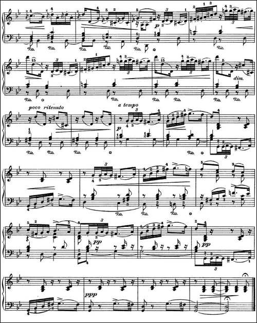 柴可夫斯基 四季 3月 云雀之歌 g小调 Song of the Lark G minor-钢琴谱