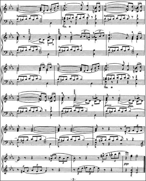 柴可夫斯基 四季 7月 割草人之歌 降E大调 Reapers Song E flat major-钢琴谱