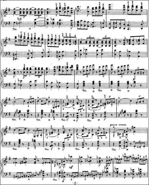 柴可夫斯基 四季 9月 狩猎之歌 G大调 The Hunt G major-钢琴谱