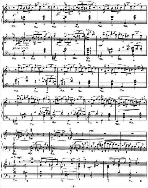 柴可夫斯基 四季 10月 秋之歌 d小调 Autumn Song D minor-钢琴谱