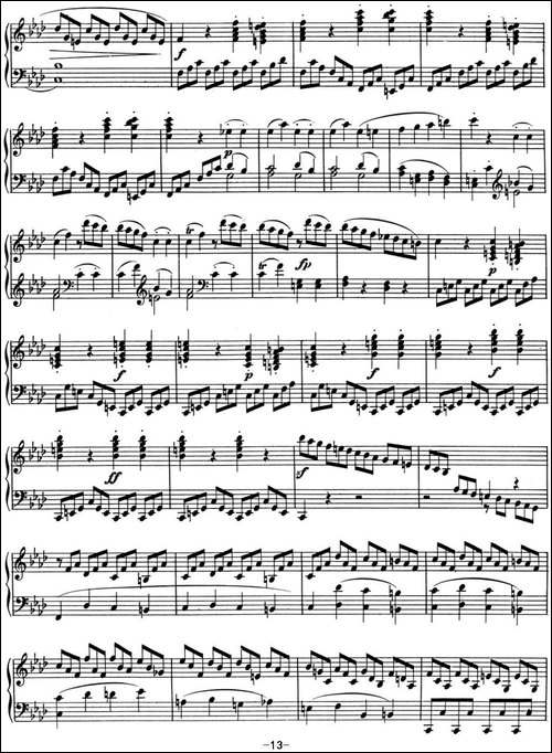 贝多芬钢琴奏鸣曲01 f小调 Op.2 No.1 F minor-钢琴谱