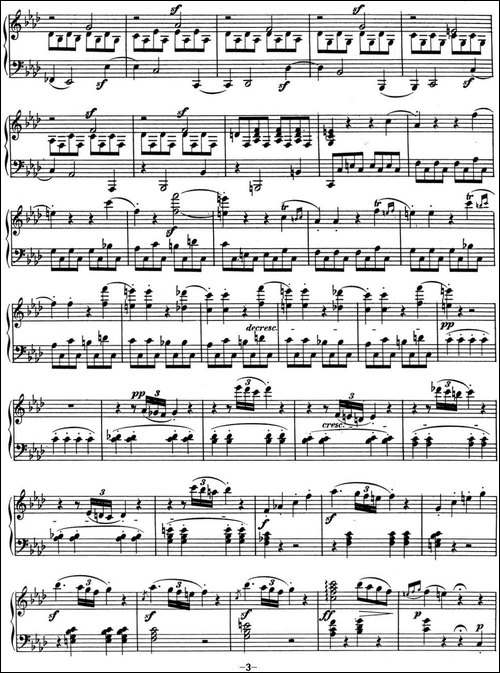 贝多芬钢琴奏鸣曲01 f小调 Op.2 No.1 F minor-钢琴谱