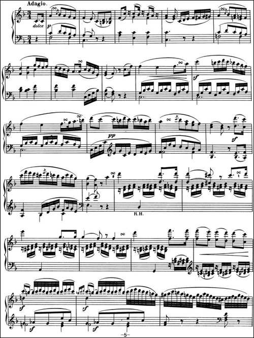 贝多芬钢琴奏鸣曲01 f小调 Op.2 No.1 F minor-钢琴谱