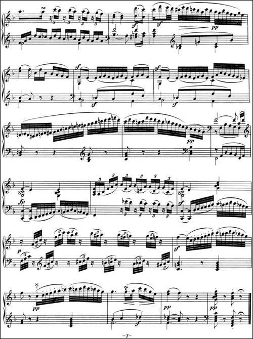 贝多芬钢琴奏鸣曲01 f小调 Op.2 No.1 F minor-钢琴谱
