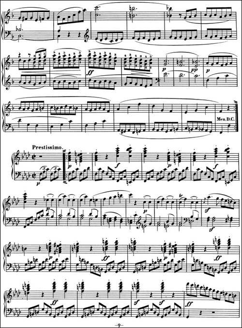 贝多芬钢琴奏鸣曲01 f小调 Op.2 No.1 F minor-钢琴谱