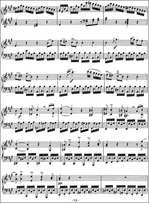 贝多芬钢琴奏鸣曲02 A大调 Op.2 No.2 A major-钢琴谱