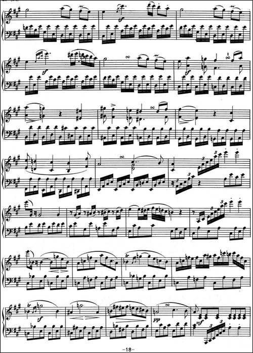 贝多芬钢琴奏鸣曲02 A大调 Op.2 No.2 A major-钢琴谱