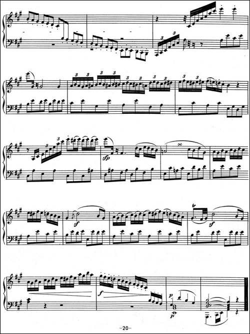 贝多芬钢琴奏鸣曲02 A大调 Op.2 No.2 A major-钢琴谱