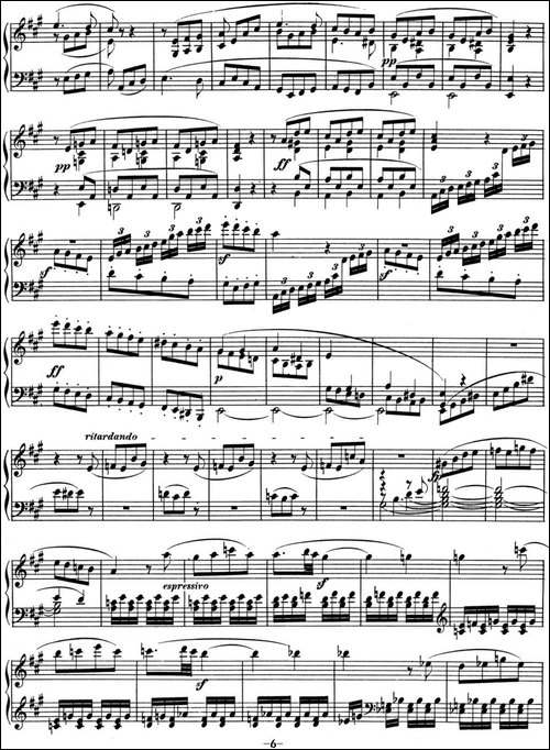 贝多芬钢琴奏鸣曲02 A大调 Op.2 No.2 A major-钢琴谱