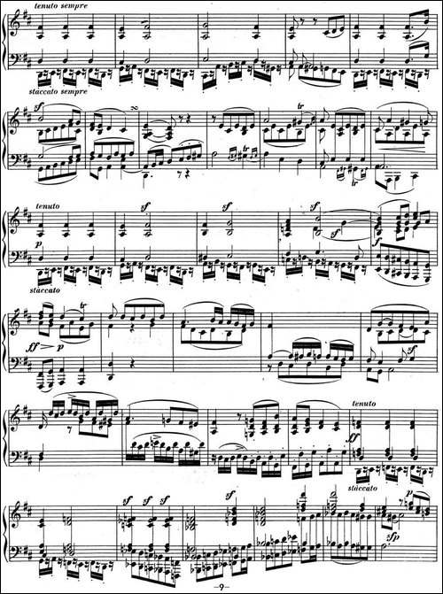 贝多芬钢琴奏鸣曲02 A大调 Op.2 No.2 A major-钢琴谱
