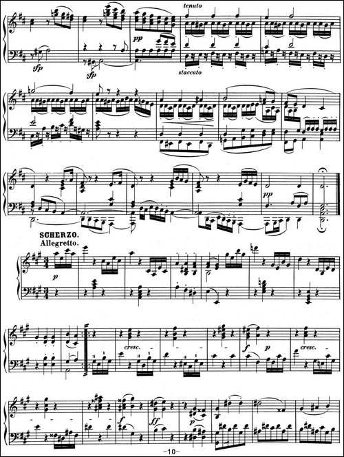 贝多芬钢琴奏鸣曲02 A大调 Op.2 No.2 A major-钢琴谱