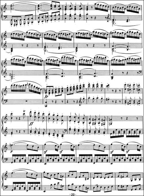 贝多芬钢琴奏鸣曲03 C大调 Op.2 No.3 C major-钢琴谱
