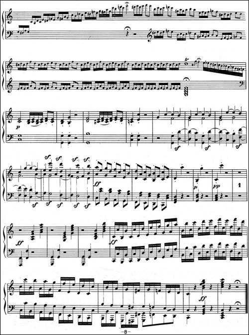 贝多芬钢琴奏鸣曲03 C大调 Op.2 No.3 C major-钢琴谱