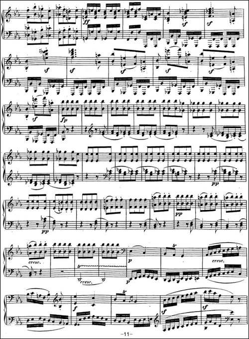贝多芬钢琴奏鸣曲13 幻想奏鸣曲 降E大调 Op.27 No.1 E-flat major-钢琴谱