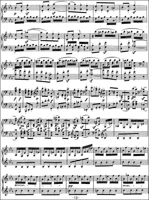 贝多芬钢琴奏鸣曲13 幻想奏鸣曲 降E大调 Op.27 No.1 E-flat major-钢琴谱