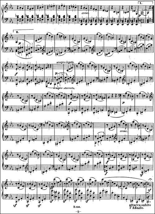 贝多芬钢琴奏鸣曲13 幻想奏鸣曲 降E大调 Op.27 No.1 E-flat major-钢琴谱