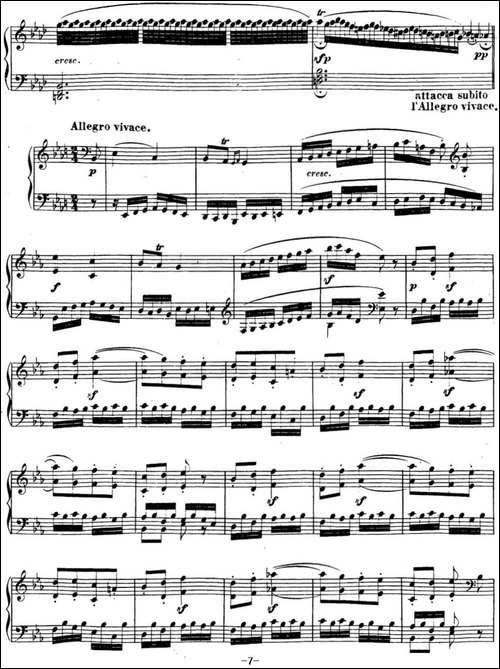 贝多芬钢琴奏鸣曲13 幻想奏鸣曲 降E大调 Op.27 No.1 E-flat major-钢琴谱
