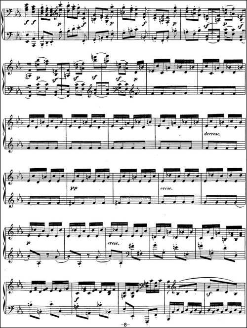 贝多芬钢琴奏鸣曲13 幻想奏鸣曲 降E大调 Op.27 No.1 E-flat major-钢琴谱