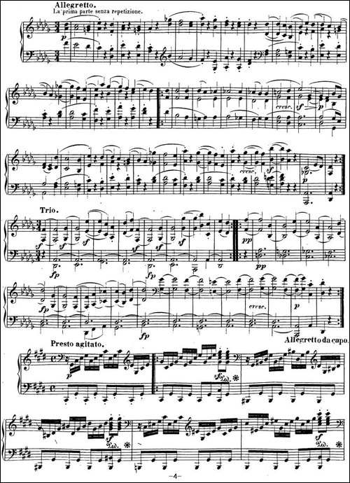贝多芬钢琴奏鸣曲14 月光 升c小调 Op.27 No.2 C-sharp minor-钢琴谱