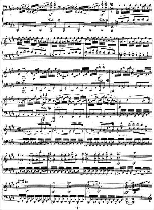 贝多芬钢琴奏鸣曲14 月光 升c小调 Op.27 No.2 C-sharp minor-钢琴谱