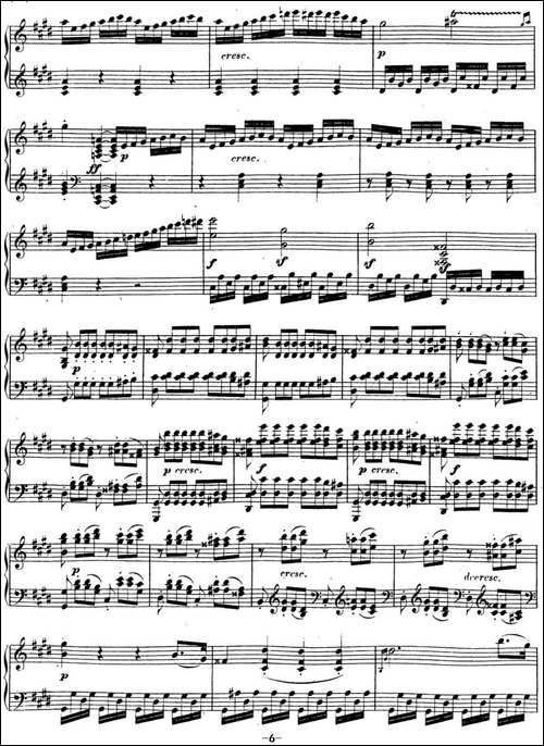 贝多芬钢琴奏鸣曲14 月光 升c小调 Op.27 No.2 C-sharp minor-钢琴谱
