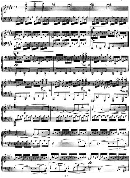 贝多芬钢琴奏鸣曲14 月光 升c小调 Op.27 No.2 C-sharp minor-钢琴谱