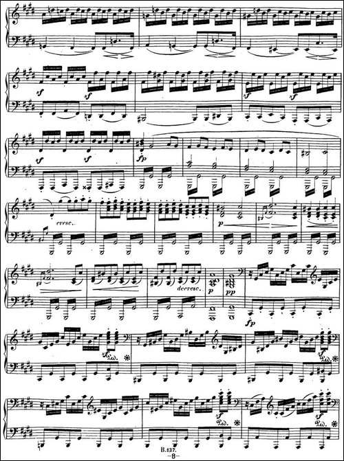 贝多芬钢琴奏鸣曲14 月光 升c小调 Op.27 No.2 C-sharp minor-钢琴谱