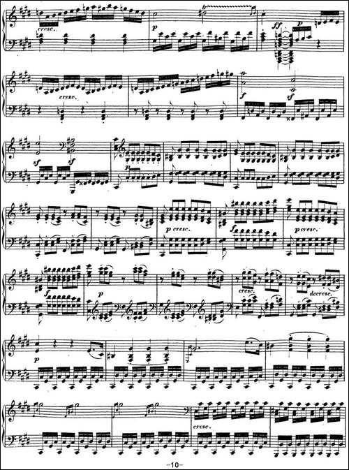 贝多芬钢琴奏鸣曲14 月光 升c小调 Op.27 No.2 C-sharp minor-钢琴谱
