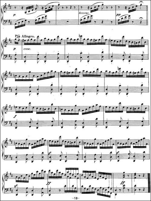 贝多芬钢琴奏鸣曲15 田园 D大调 Op.28 D major-钢琴谱