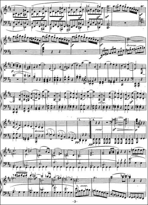 贝多芬钢琴奏鸣曲15 田园 D大调 Op.28 D major-钢琴谱