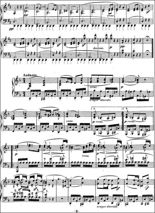 贝多芬钢琴奏鸣曲15 田园 D大调 Op.28 D major-钢琴谱
