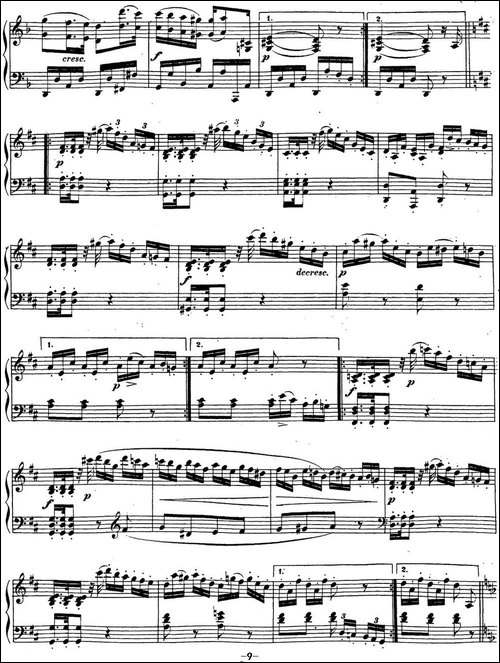 贝多芬钢琴奏鸣曲15 田园 D大调 Op.28 D major-钢琴谱