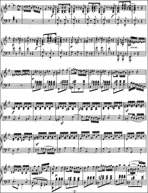 贝多芬钢琴奏鸣曲16 G大调 Op.31 No.1 G major-钢琴谱