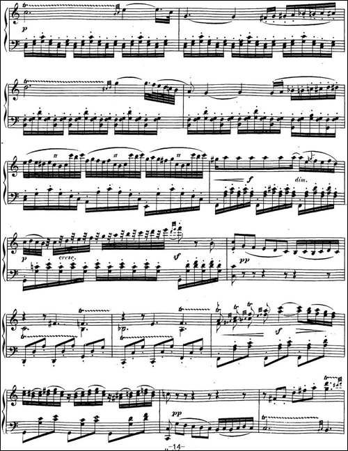 贝多芬钢琴奏鸣曲16 G大调 Op.31 No.1 G major-钢琴谱