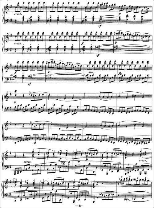 贝多芬钢琴奏鸣曲16 G大调 Op.31 No.1 G major-钢琴谱