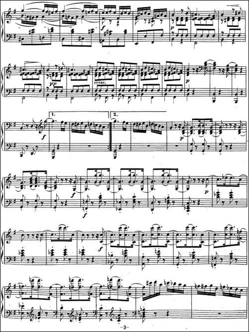 贝多芬钢琴奏鸣曲16 G大调 Op.31 No.1 G major-钢琴谱