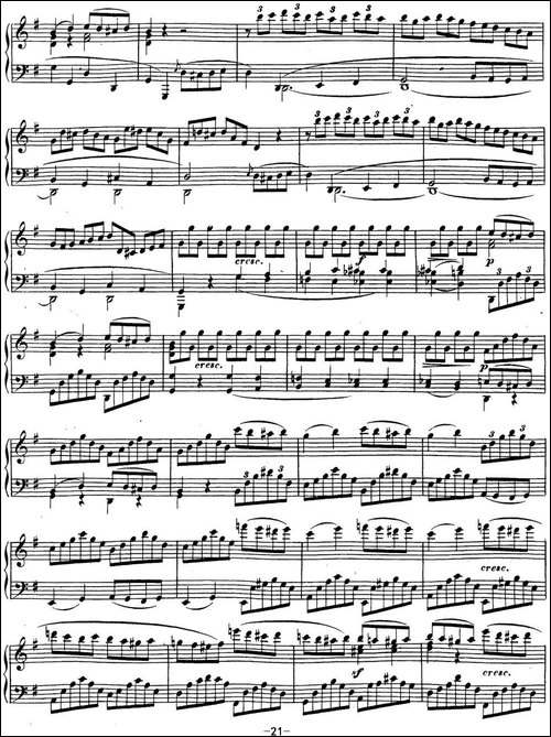 贝多芬钢琴奏鸣曲16 G大调 Op.31 No.1 G major-钢琴谱