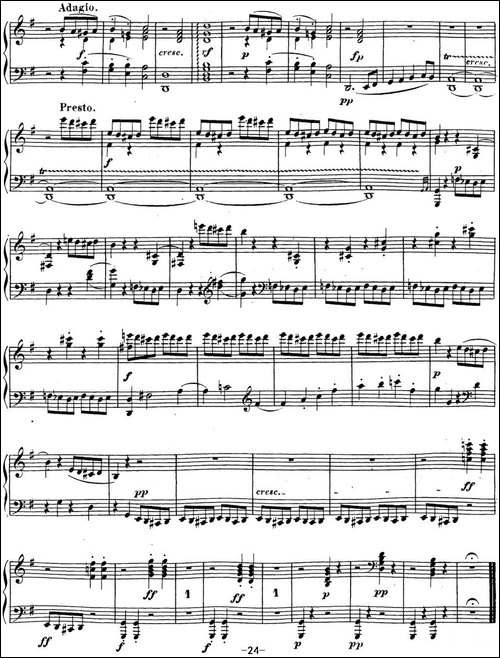 贝多芬钢琴奏鸣曲16 G大调 Op.31 No.1 G major-钢琴谱