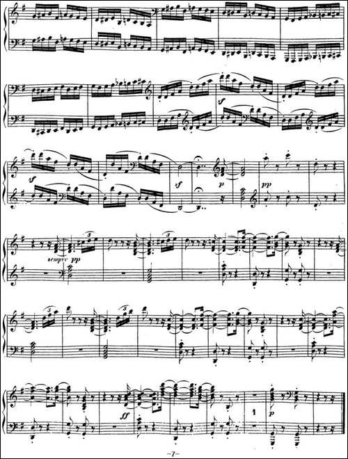 贝多芬钢琴奏鸣曲16 G大调 Op.31 No.1 G major-钢琴谱