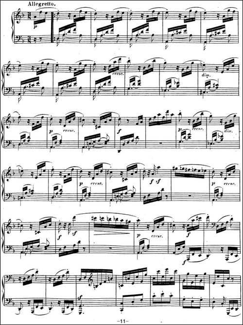 贝多芬钢琴奏鸣曲17 暴风雨 d小调 Op.31 No.2 D minor-钢琴谱