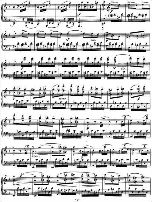 贝多芬钢琴奏鸣曲17 暴风雨 d小调 Op.31 No.2 D minor-钢琴谱
