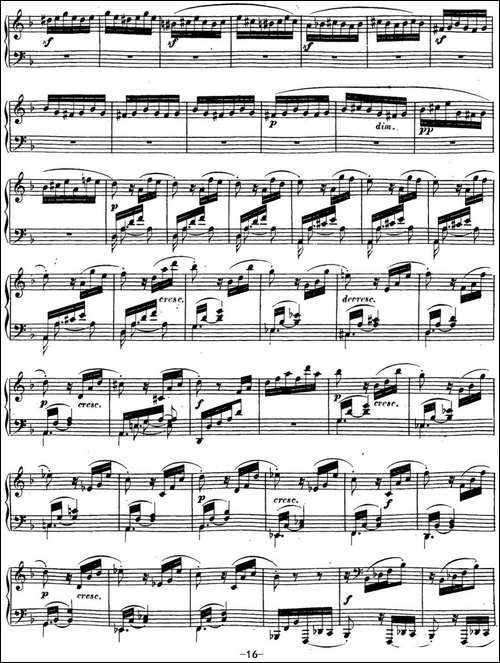 贝多芬钢琴奏鸣曲17 暴风雨 d小调 Op.31 No.2 D minor-钢琴谱