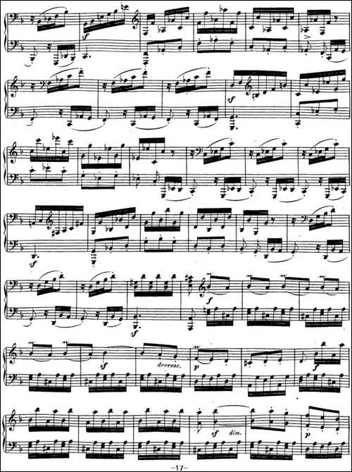 贝多芬钢琴奏鸣曲17 暴风雨 d小调 Op.31 No.2 D minor-钢琴谱